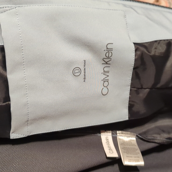 Calvin Klein Women's Mesh Back Raincoat, Chambray Blue, X-Small - Picture 5 of 8